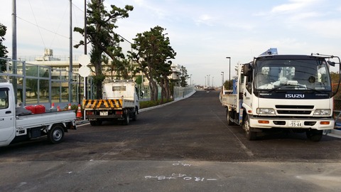 富貴島小学校横の道路