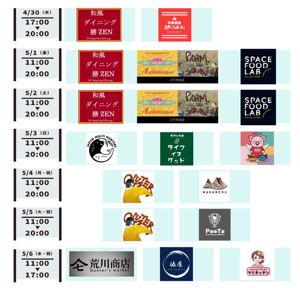 松戸クラフトビールフェスwithはしご酒（2026）の出店（フード）