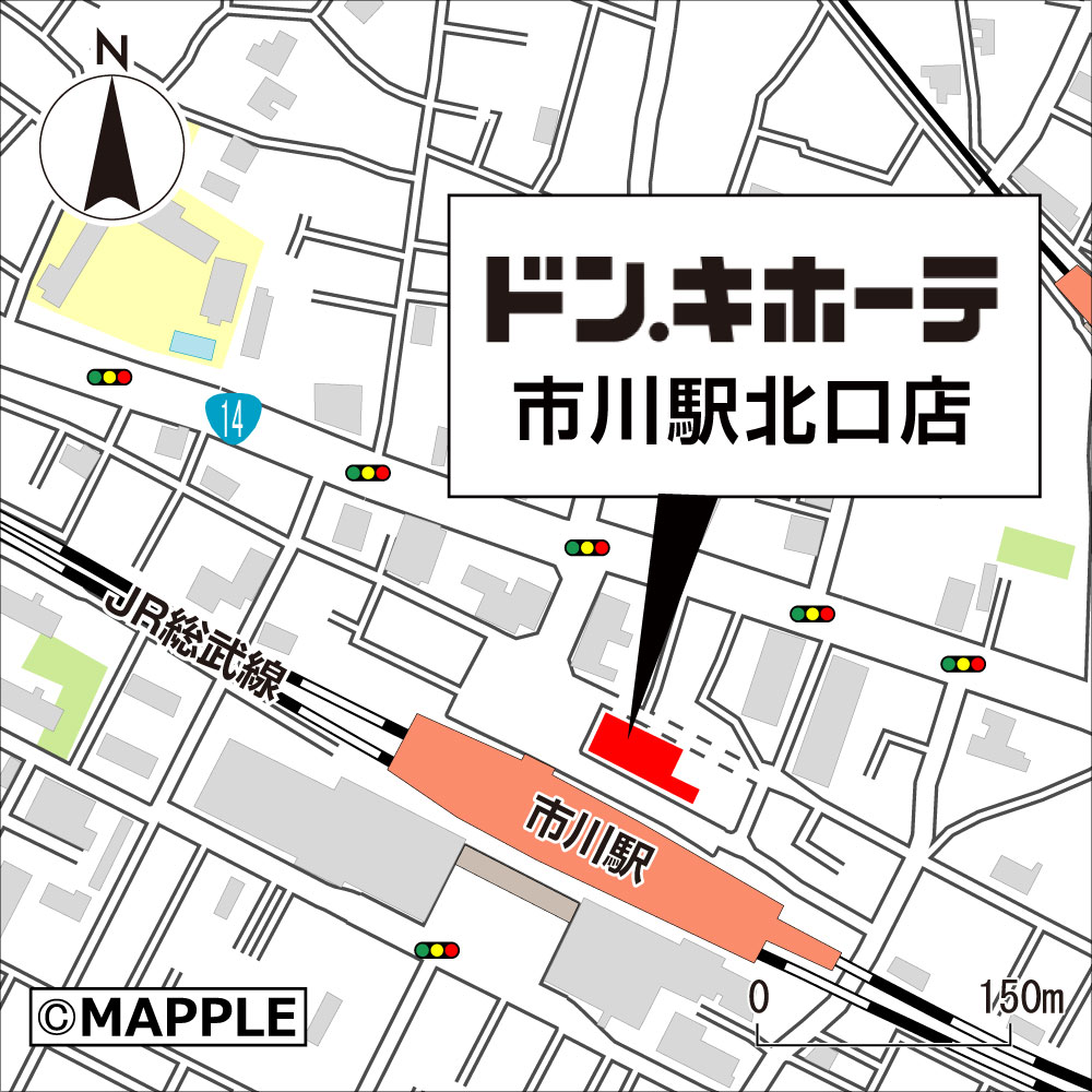 ドンキホーテ市川駅北口店／地図