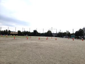 大洲防災公園花火大会当日キッチンカーが並ぶ場所（前日撮影）