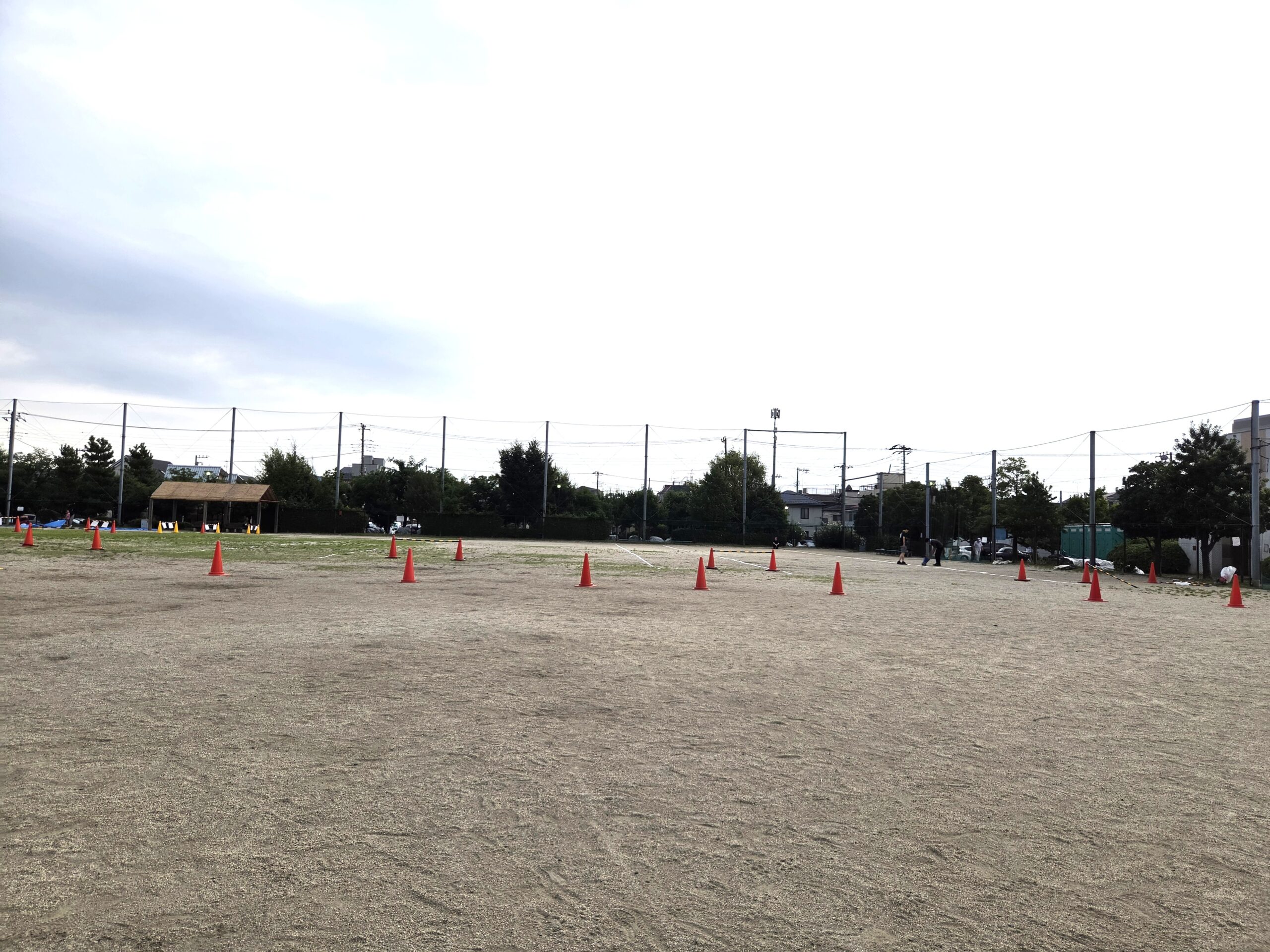 大洲防災公園花火大会当日キッチンカーが並ぶ場所（前日撮影）