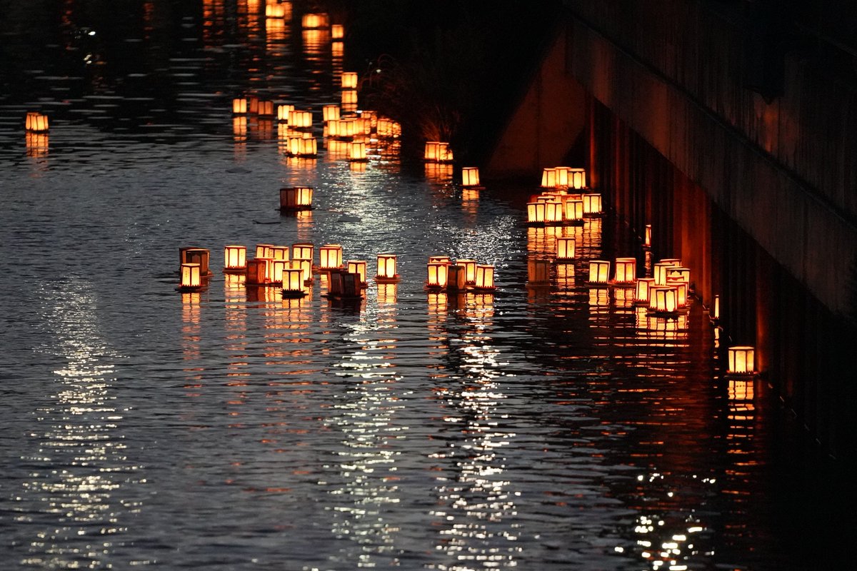 市川真間・灯籠流し