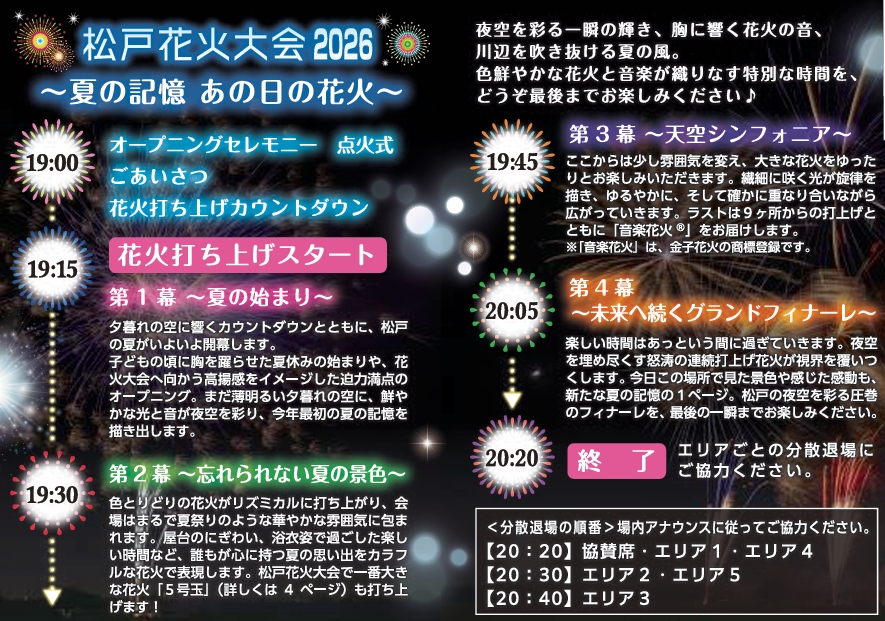 松戸花火大会2026プログラム