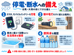停電・断水への備え／防災＆浸水対策