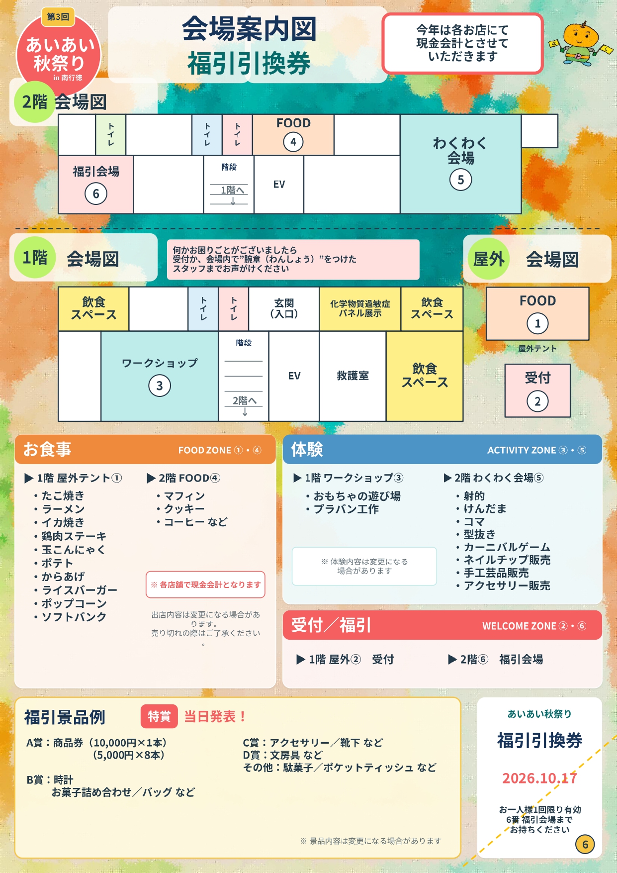 【市川市】第3回あいあい秋祭り in 南行徳が10/17（土）開催、福引・フード・縁日・ワークショップも